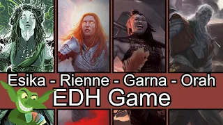 Esika vs Rienne vs Garna vs Orah EDH / CMDR game play for Magic: The Gathering