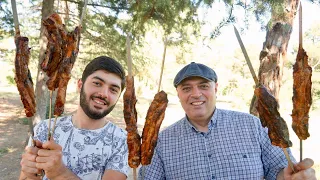 My Father and I Made the Juiciest Kebab of Our Lives. Cooking in nature