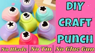 DIY Homemade Craft Punch//How To Make Craft Punch At Home Without Blade,Tin,Glue Gun//Creative Gargi