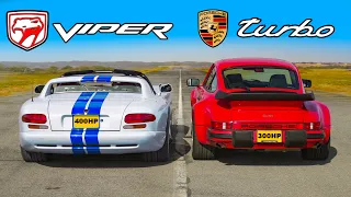 Dodge Viper v Porsche 911 Turbo: DRAG RACE