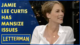 Jamie Lee Curtis Brings Dave A Mansize Gift | Letterman