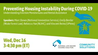 Preventing Housing Instability During Covid19 Understanding Eviction Moratoriums & Rental Assistance
