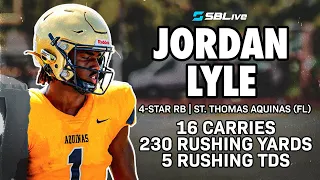 JORDAN LYLE IS UNSTOPPABLE!│OHIO STATE COMMIT PUTS UP 200+ YARDS AND 5 TDS FOR ST. THOMAS AQUINAS 🏈