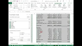 انشاء قائمة الدخل بطريقة سريعة وسهلة (النمذجة المالية)استخدام الجداول المحورية-اعداد القوائم المالية