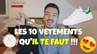 TOP 10 VÊTEMENTS basiques INDISPENSABLES ! Tuto style/mode HOMME