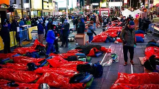 Solidarität für Obdachlose auf dem Times Square