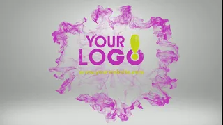Colorful Smoke Logo Reveal -  smoky blast colorful smoke logo reveal animation intro