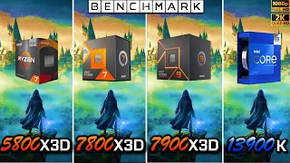 Ryzen 7 5800x3d vs 7 7800x3d vs 9 7900x3d vs Intel i9 13900K / Test / 1080p - 1440p / RTX 4090