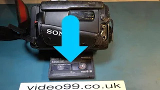 Getting a tape out of a dead Sony CCD-TR55 camcorder.