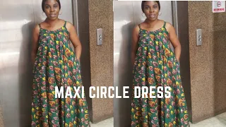 How to cut and sew a Maxi circle dress // how to make a Summer dress // full circle flare dress