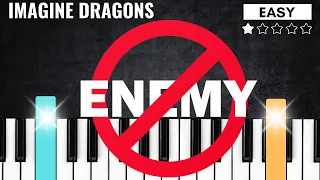 Enemy, Imagine Dragons | EASY PIANO TUTORIAL FOR BEGINNERS