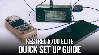 Kestrel 5700 Elite Quick Setup Guide