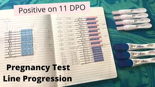 Pregnancy Test Line Progression | Positive on 11DPO