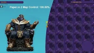 Paper.io 2 Map Control: 100.00% [Thanos Hand] World Epic Fight