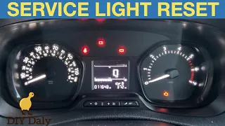 New Vauxhall Vivaro service light reset procedure 2020/2021