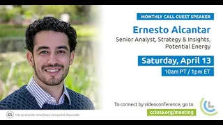 Ernesto Alcantar, Potential Energy Coalition | April 2024 Monthly Speakers | Citizens' Climate Lobby