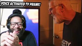 VOICE ACTIVATED TV PRANK! | Reaction!!!