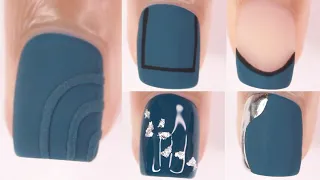 5 TRENDY FALL NAIL DESIGNS | new nail art compilation using gel nail polish at home | chrome nailart