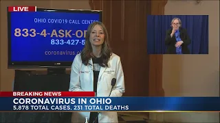 Dr. Acton: The number of COVID-19 cases in Ohio on 4/10/2020, explanation of  the new data guideline