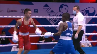 Quarterfinals (51kg) BIBOSSINOV Saken (KAZ) vs  MARTINEZ RIVAS Yuberjen (COL) | AIBA WCHs 2021