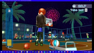 Wii Sports Resort Basketball 3 Point Contest Gameplay