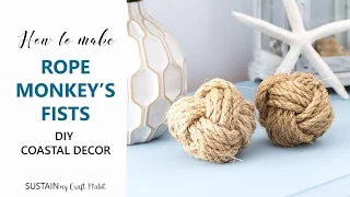 How to make a Monkey Fist | DIY Sailor Knot Rope Ball Tutorial