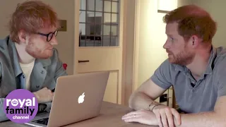 Prince Harry and Ed Sheeran Hilarious Sketch for World Mental Health Day