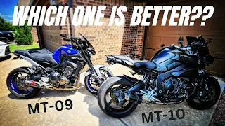 MT-09 vs MT-10