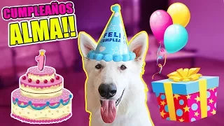 CUMPLEAÑOS ALMA 🐶 PASTEL Y REGALOS!! 🎂🎁🎉 Itarte Vlogs