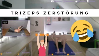 Lappen macht Sascha Huber Extremes 5 Minuten Trizeps Workout mit Kurzhanteln | MEGA PUMP EFFEKT! 💪🏼