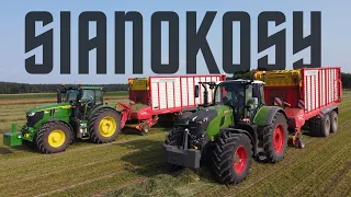 FENDT VARIO 728 VS JOHN DEERE 6R 250! ✔ZBIÓR TRAW NA TRZY ZESTAWY☆GR & UR KOWALCZUK! ✔