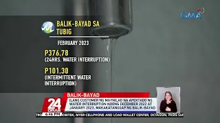 Ilang customer ng Maynilad na apektado ng water interruption noong December 2022... | 24 Oras