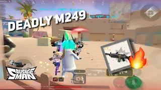 DEADLY DOUBLE M249 🔥 in KITTY ISLAND | SS11 SAUSAGE MAN