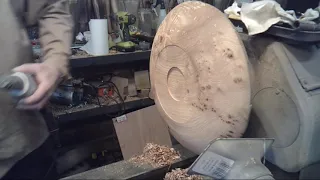 Hand Turned Burr Elm Platter