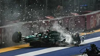 STROLL NEARLY FLIPS | Singapore GP Qualifying 2023 #f1 #formula1