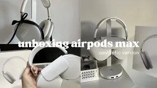 airpods max unboxing 🎧 | asmr, aesthetic + accessories