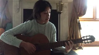 me doing a cover in my living room (Lana Del Rey - Yes to Heaven)