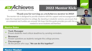 2022 tnAchieves Mentor Program Kick Off