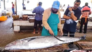 Live Fish Cutting Skills // Fish Market in India | Fisherman