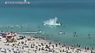 VIDEO: Two injured after helicopter crashes into ocean in Miami Beach