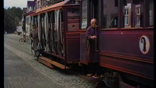 Schweizer Filmwochenschau 1941: Die Basler Strassenbahnen und ihre neuen Hochzeitswagen (coloriert)