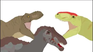 (DC2) Tyrannosaurus Rex V.S Giganotosaurus V.S Spinosaurus