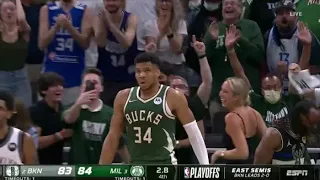 Bruce brown chokes game winner vs nets, bucks vs nets game 3