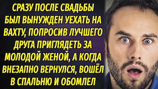 Уезжая на вахту, попросил лучшего друга присмотреть за женой, но обомлел, когда внезапно вернулся