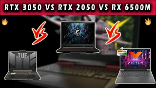 RTX 3050 VS RTX 2050 VS RX 6500M | Best Laptop Graphic Card In 2023 | Benchmarks & Gaming Test 🔥