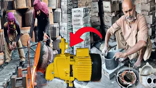 Incredible process off scrap metal recycling | How to make water pump with amazing skills