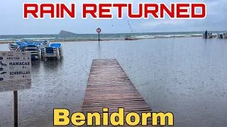 Rain in Benidorm: Flooded Levante Beach ☔🌊 #benidormbyana