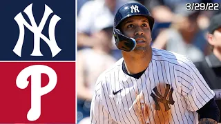 New York Yankees Vs. Philadelphia Phillies | Spring Training Highlights | 3/29/22