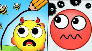 Hide Ball - brain teaser games ( draw to line , save the doge ) 2048 gameplay part 09