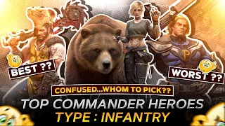 Top Commander Heroes- WHO TO PICK??? [Part-1: INFANTRY]